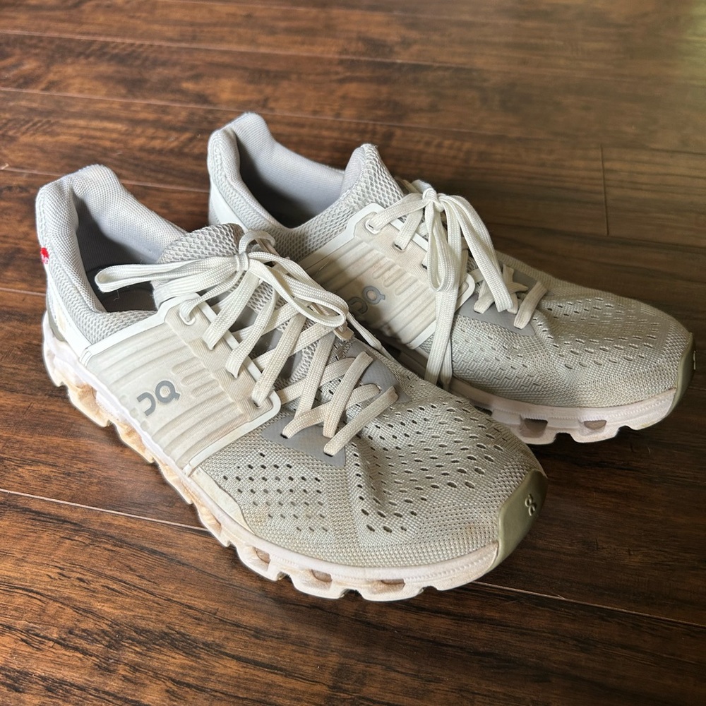 On Running Sneakers in Cream and Gray